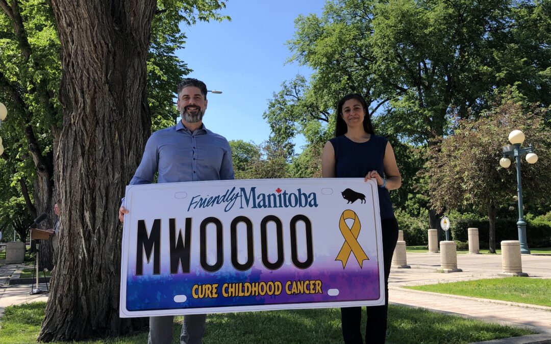 CURE CHILDHOOD CANCER MANITOBA LICENSE PLATE
